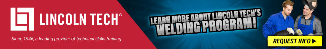 Lincoln Tech banner ad for Welding training.
