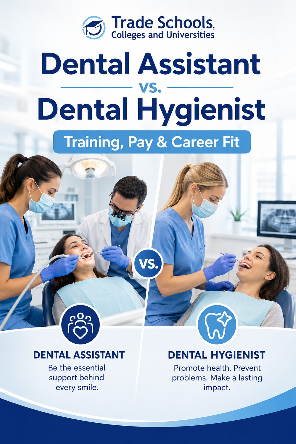 Dental Assistant vs. Dental Hygienist: Training, Pay & Career Fit
