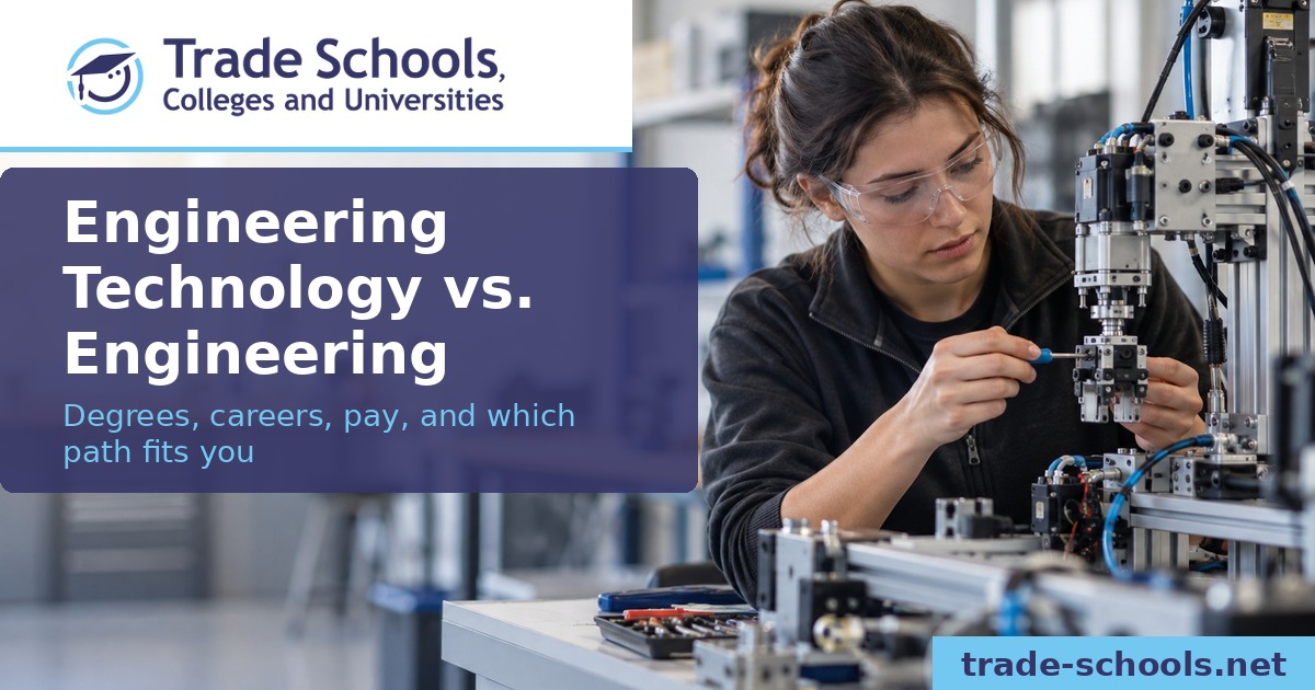 Engineering Technology vs Engineering: Degrees, Careers & Pay