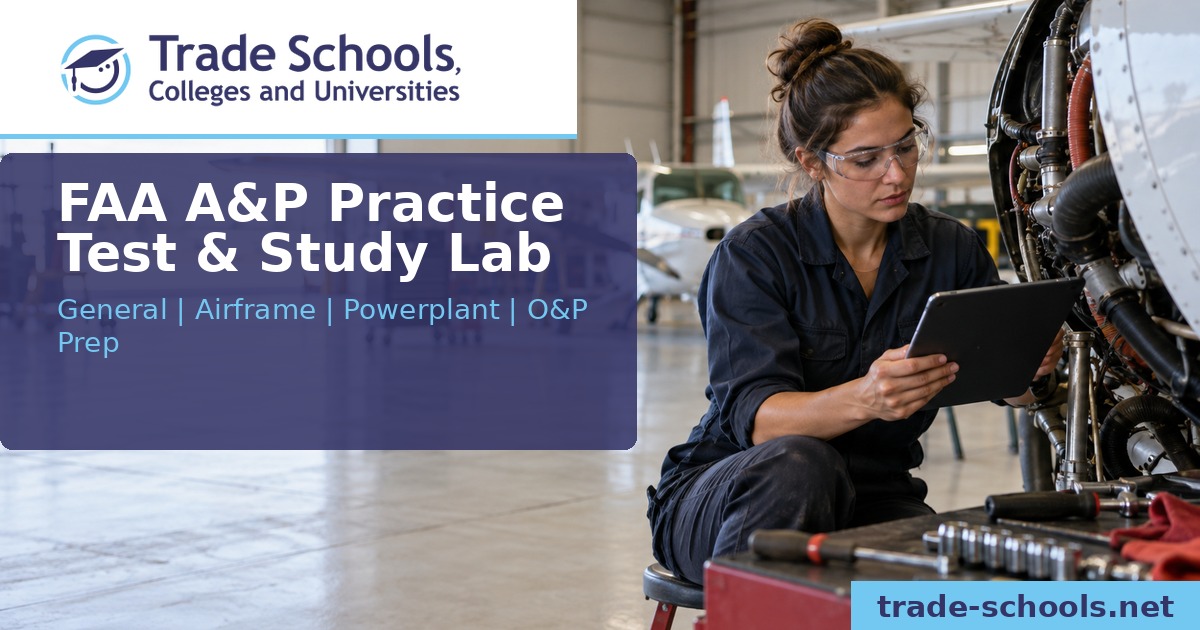 FAA A&P Practice Test: General, Airframe & Powerplant Study Lab