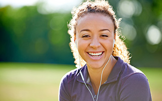 Girl smiling in the sunshine