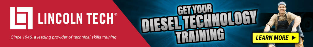 Lincoln Tech banner advertising Diesel Technology Training.
